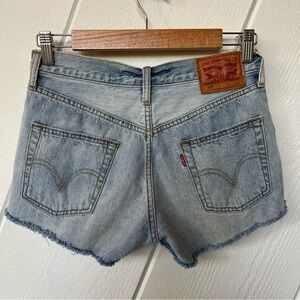 Levi’s Distressed 501 Denim Shorts, 25